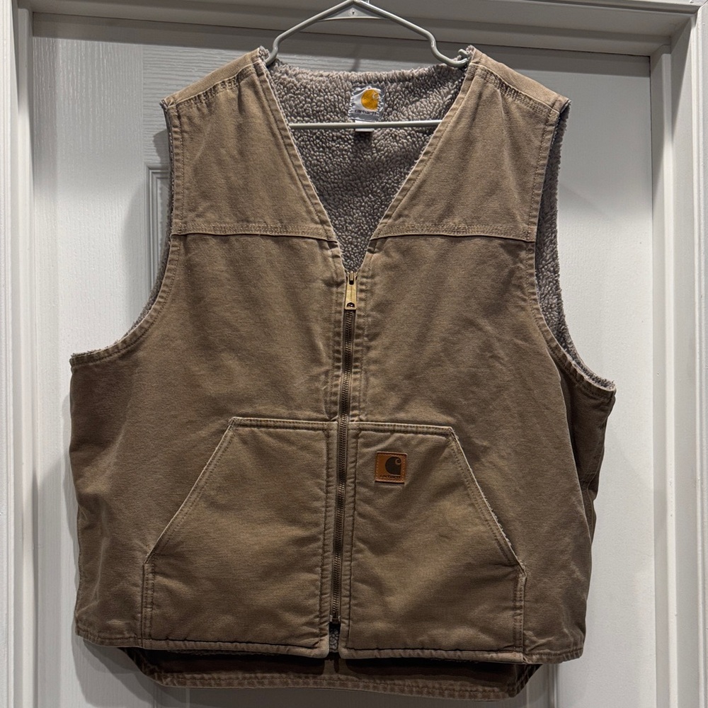 Carhartt Tan Vest with Soft Lining